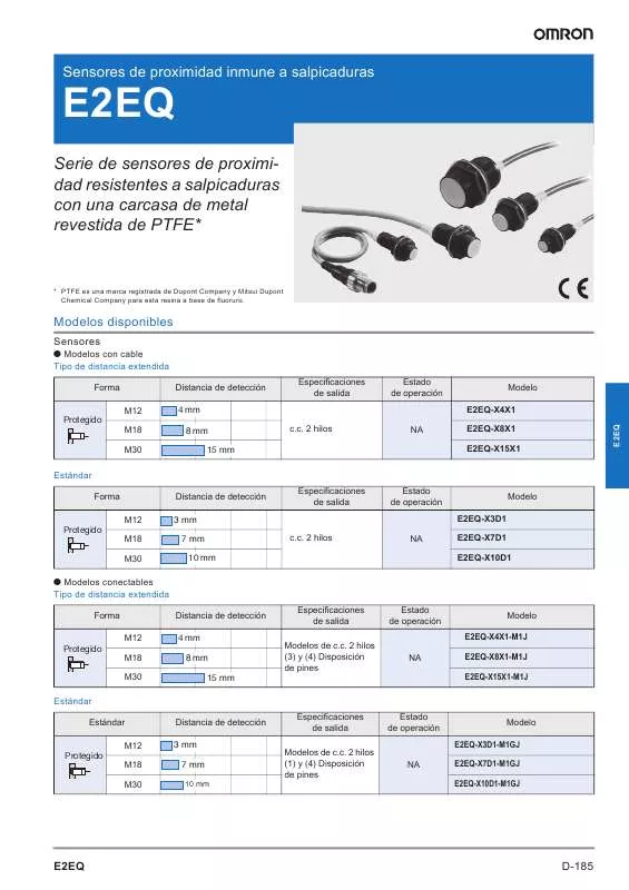 Mode d'emploi OMRON E2EQ