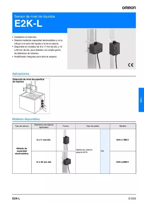 Mode d'emploi OMRON E2K-L