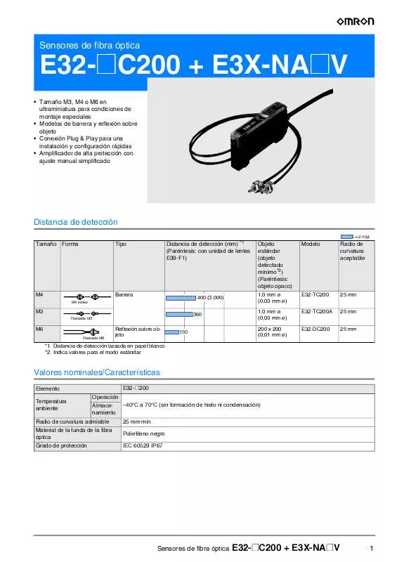 Mode d'emploi OMRON E32-C200