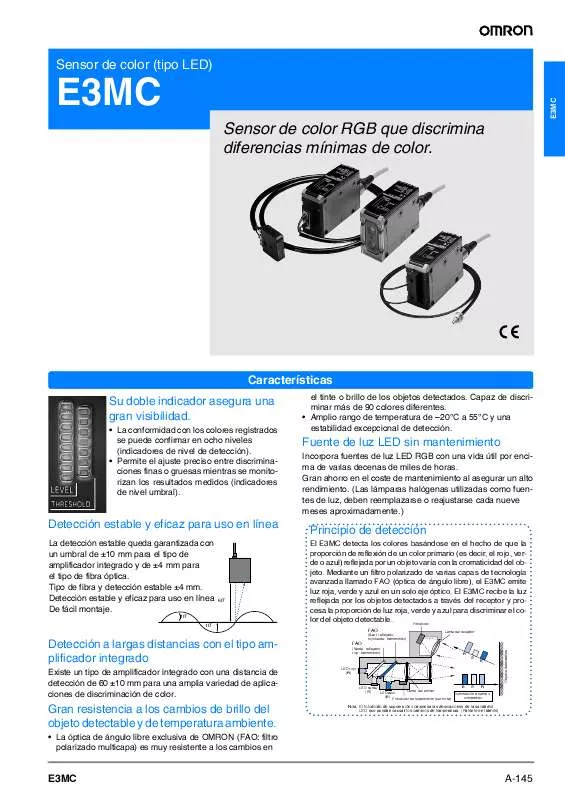 Mode d'emploi OMRON E3MC