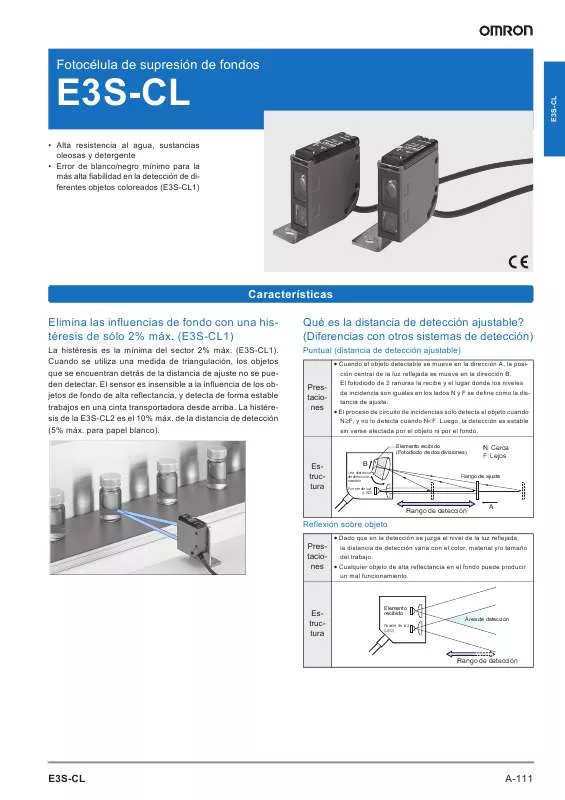 Mode d'emploi OMRON E3S-CL