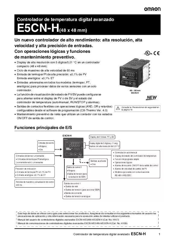 Mode d'emploi OMRON E5CN-H