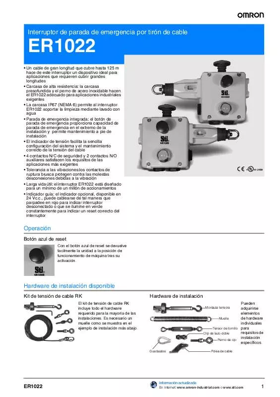 Mode d'emploi OMRON ER1022