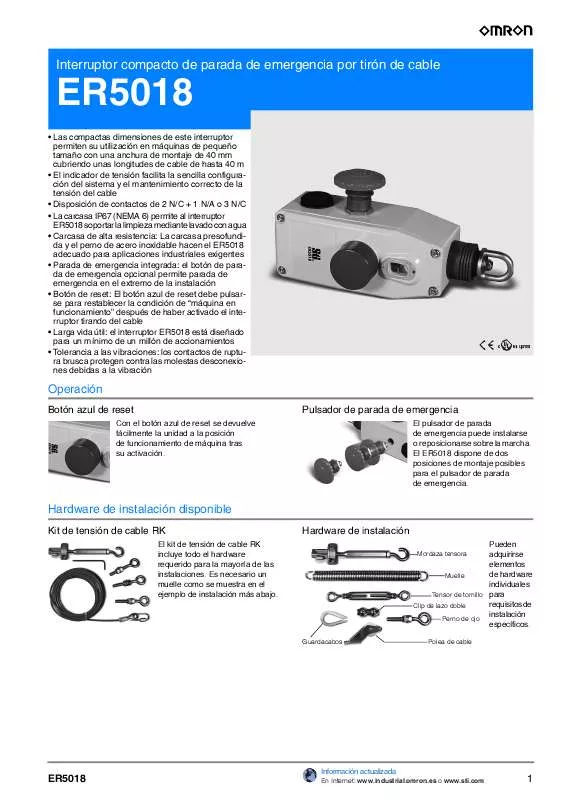 Mode d'emploi OMRON ER5018