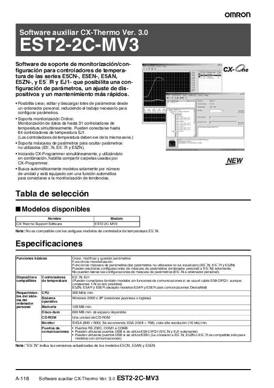 Mode d'emploi OMRON EST2-2C-MV3