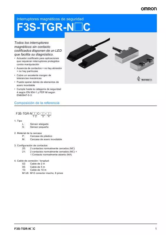 Mode d'emploi OMRON F3S-TGR-N C