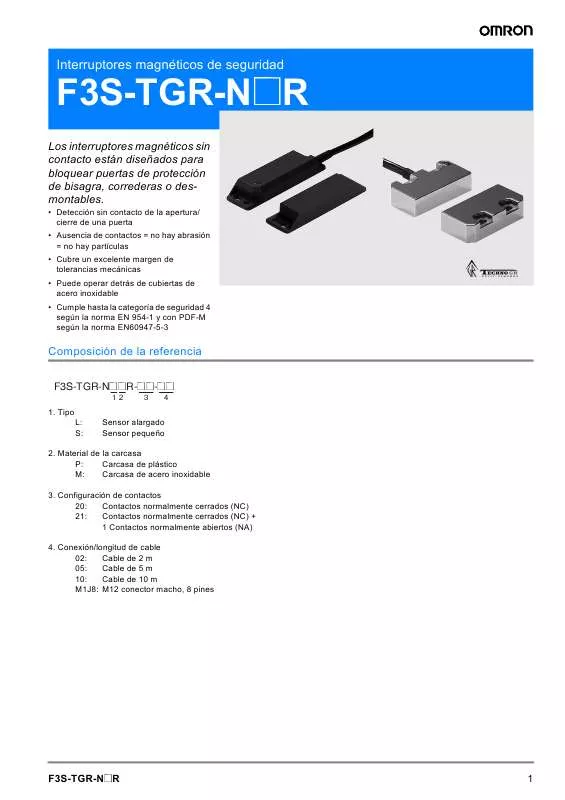 Mode d'emploi OMRON F3S-TGR-N R