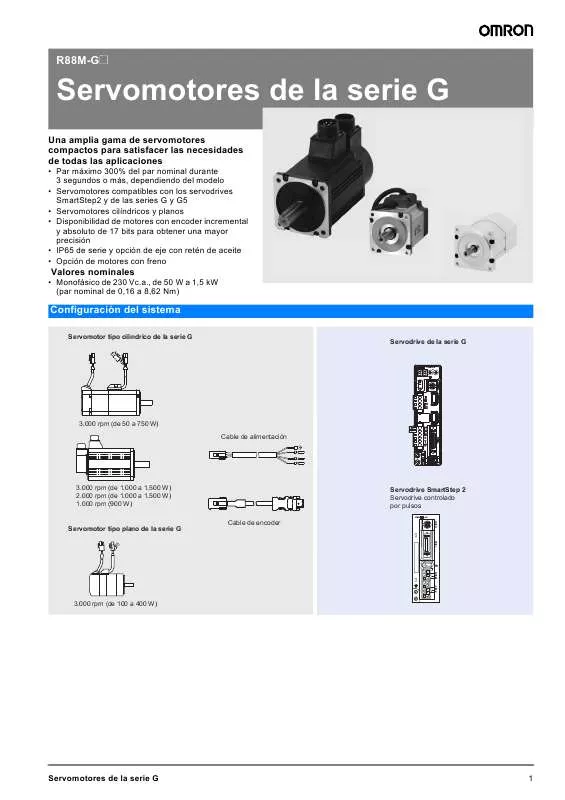 Mode d'emploi OMRON G-SERIES MOTORS