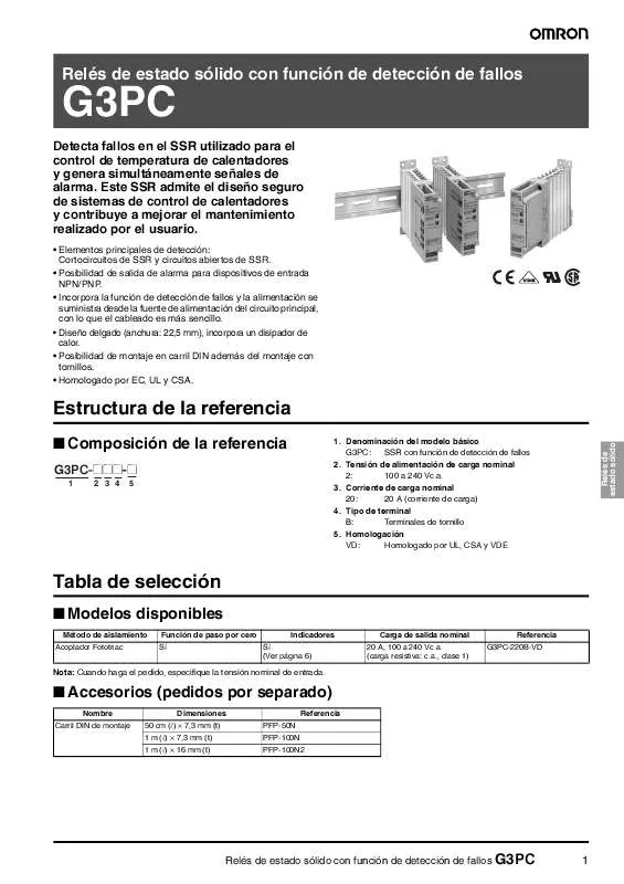 Mode d'emploi OMRON G3PC