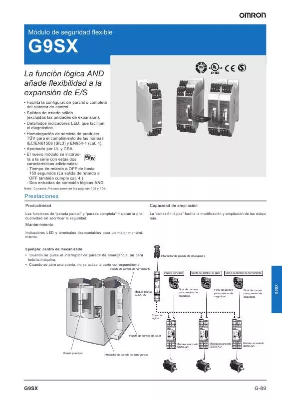 Mode d'emploi OMRON G9SX