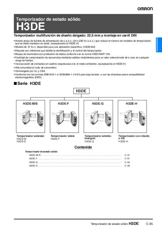 Mode d'emploi OMRON H3DE