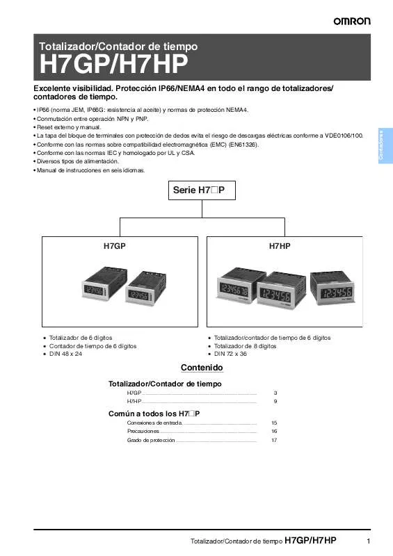 Mode d'emploi OMRON H7HP