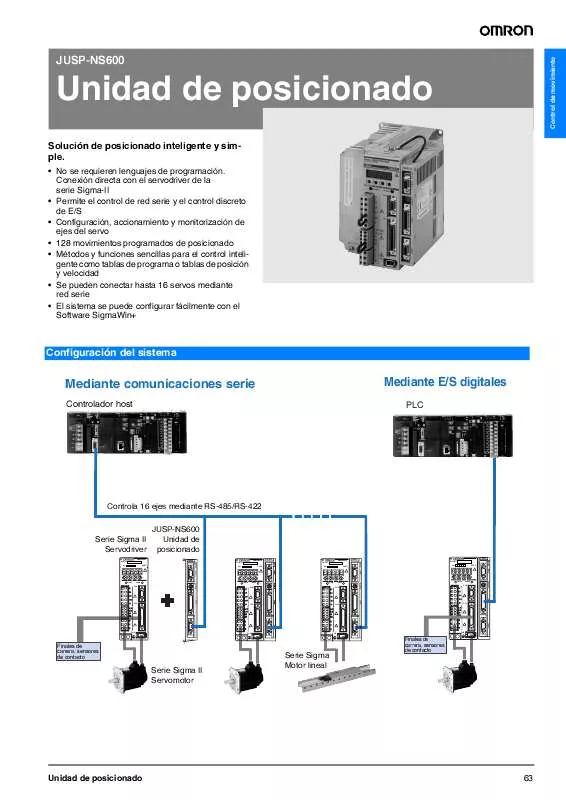 Mode d'emploi OMRON JUSP-NS600