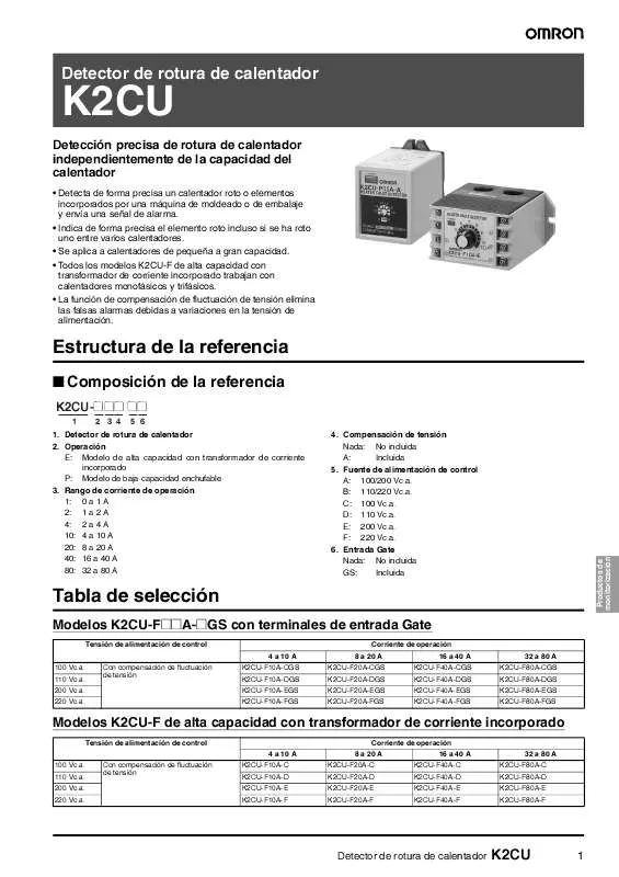 Mode d'emploi OMRON K2CU