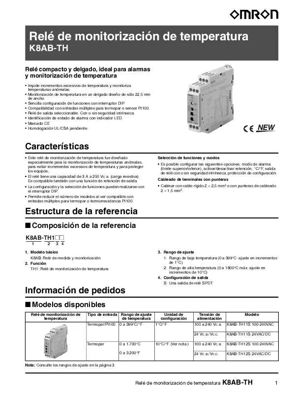 Mode d'emploi OMRON K8AB-TH