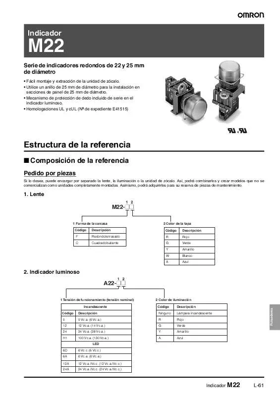 Mode d'emploi OMRON M22