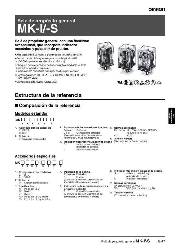 Mode d'emploi OMRON MK-I