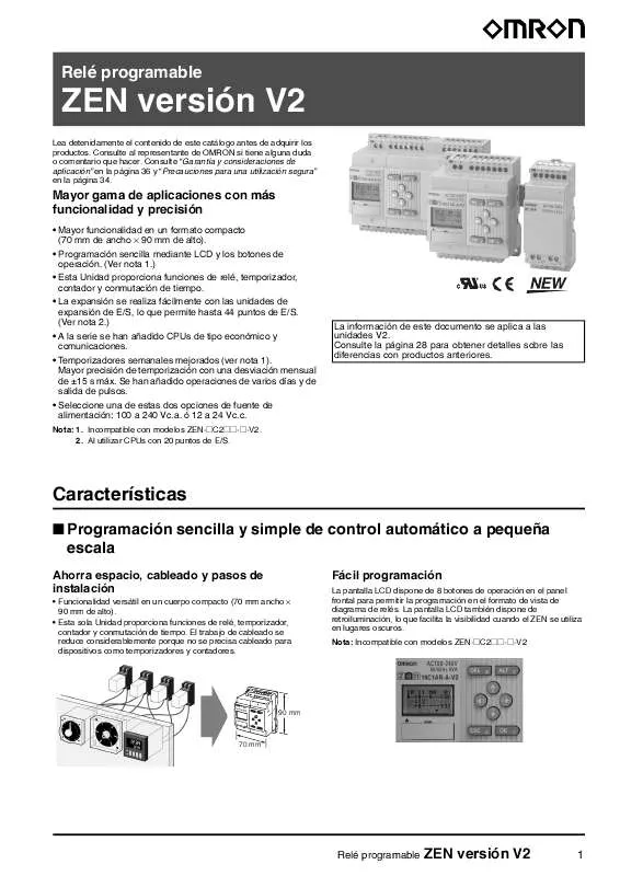 Mode d'emploi OMRON ZEN V2