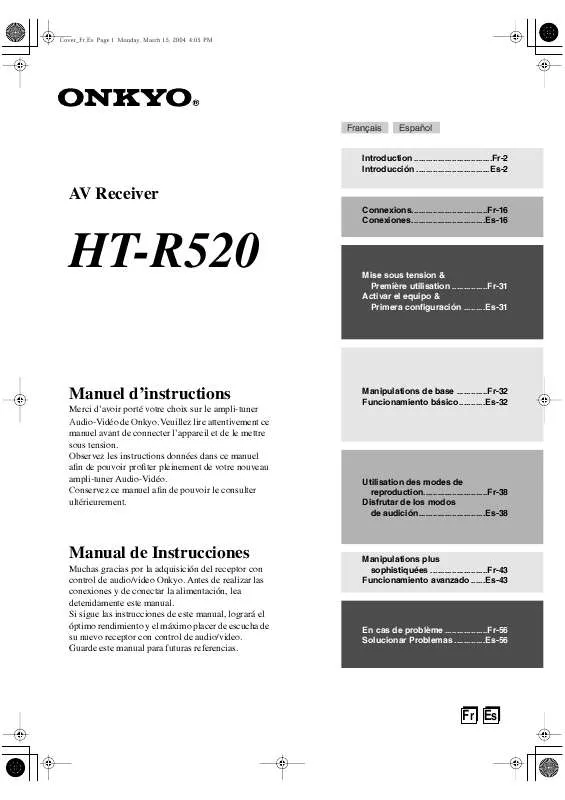 Mode d'emploi ONKYO HT-R520