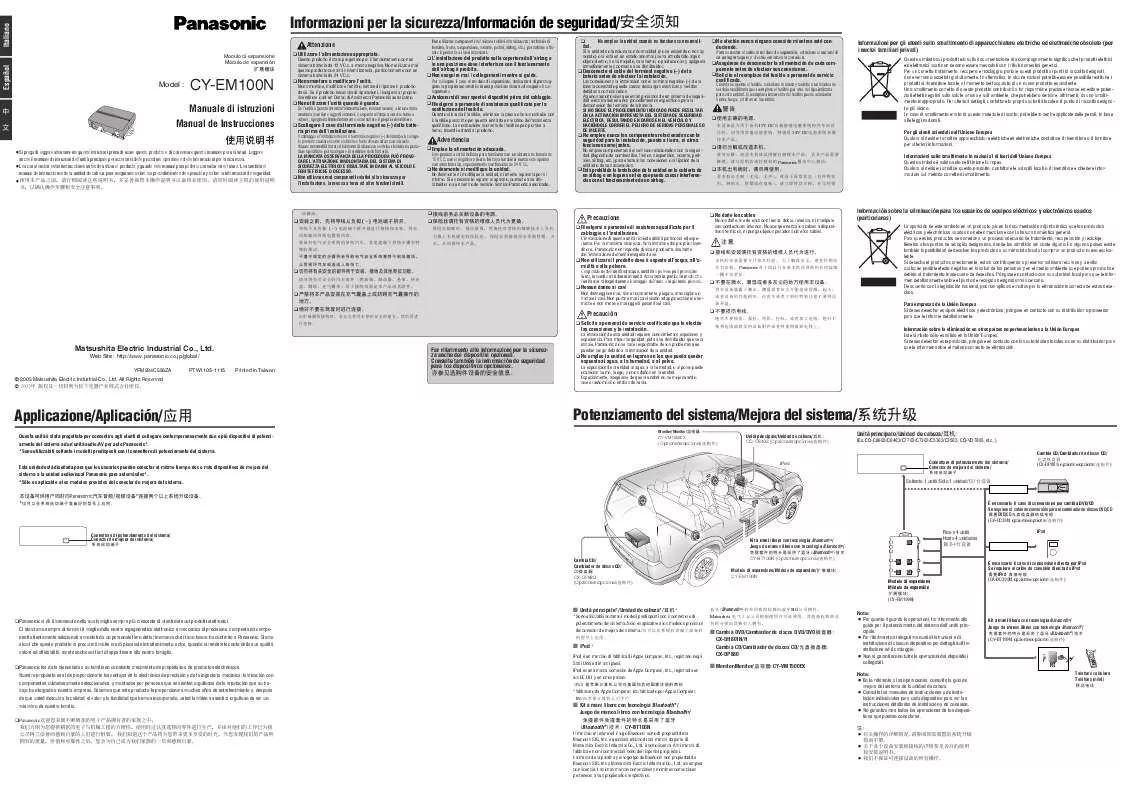 Mode d'emploi PANASONIC CY-EM100N