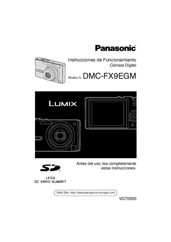 Mode d'emploi PANASONIC LUMIX DMC-FX9EGM