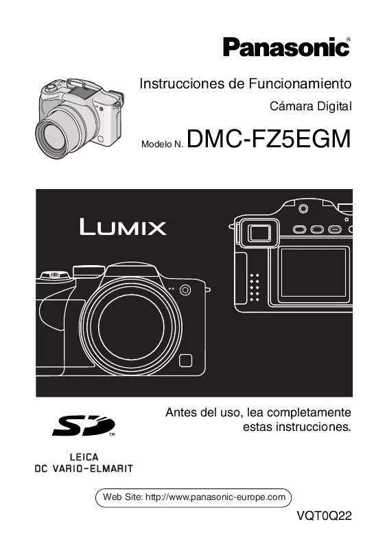 Mode d'emploi PANASONIC LUMIX DMC-FZ5EGM