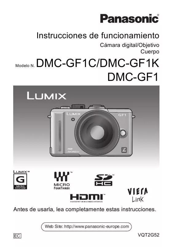 Mode d'emploi PANASONIC LUMIX DMC-GF1K