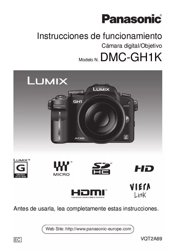 Mode d'emploi PANASONIC LUMIX DMC-GH1K