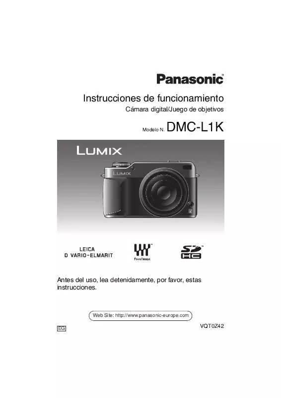 Mode d'emploi PANASONIC LUMIX DMC-L1K