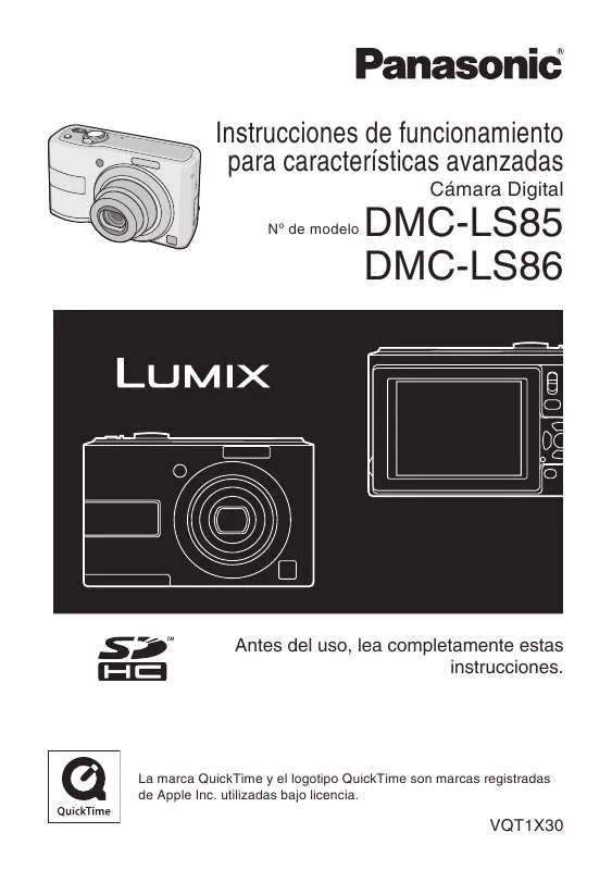 Mode d'emploi PANASONIC LUMIX DMC-LS86