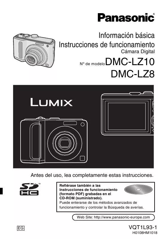 Mode d'emploi PANASONIC LUMIX DMC-LZ10