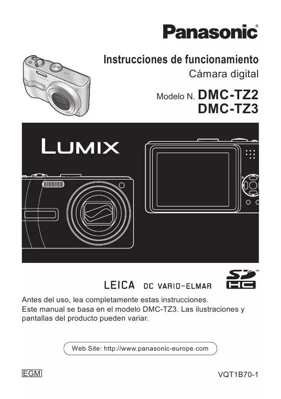 Mode d'emploi PANASONIC LUMIX DMC-TZ2