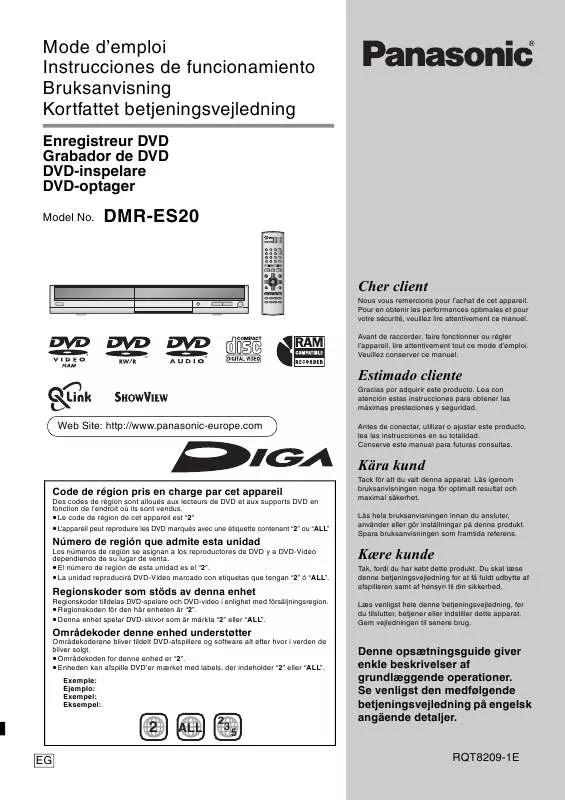 Mode d'emploi PANASONIC DMR-ES20