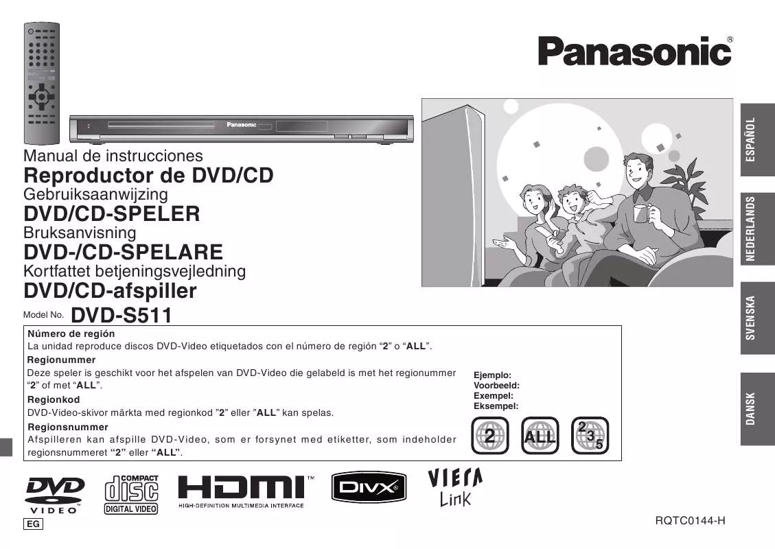 Mode d'emploi PANASONIC DVD-S511