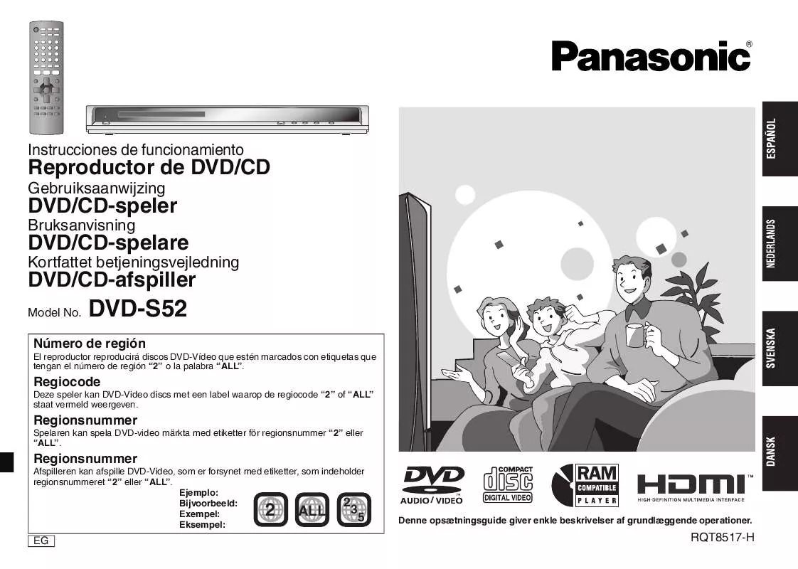 Mode d'emploi PANASONIC DVD-S52