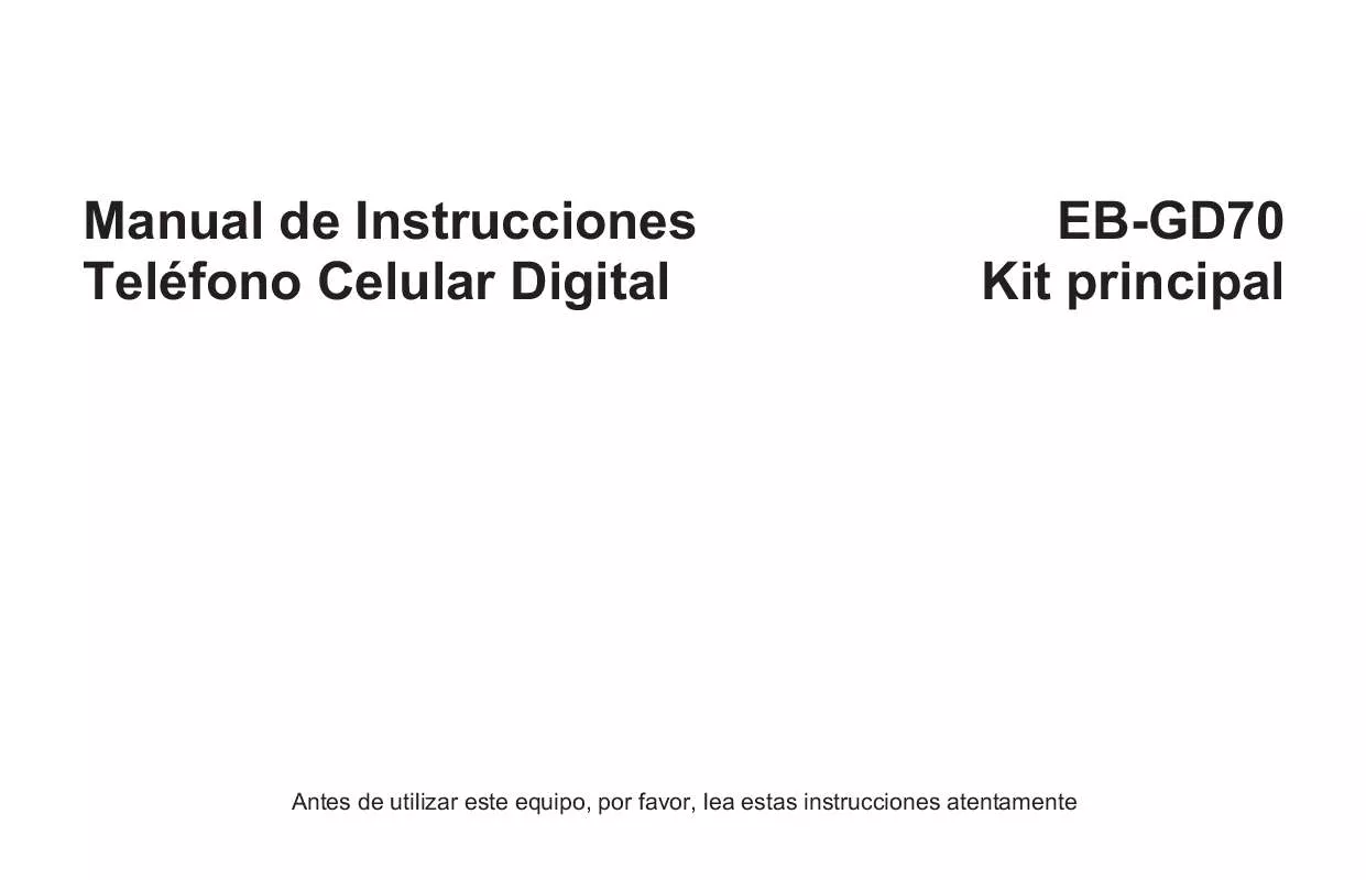 Mode d'emploi PANASONIC EB-GD70