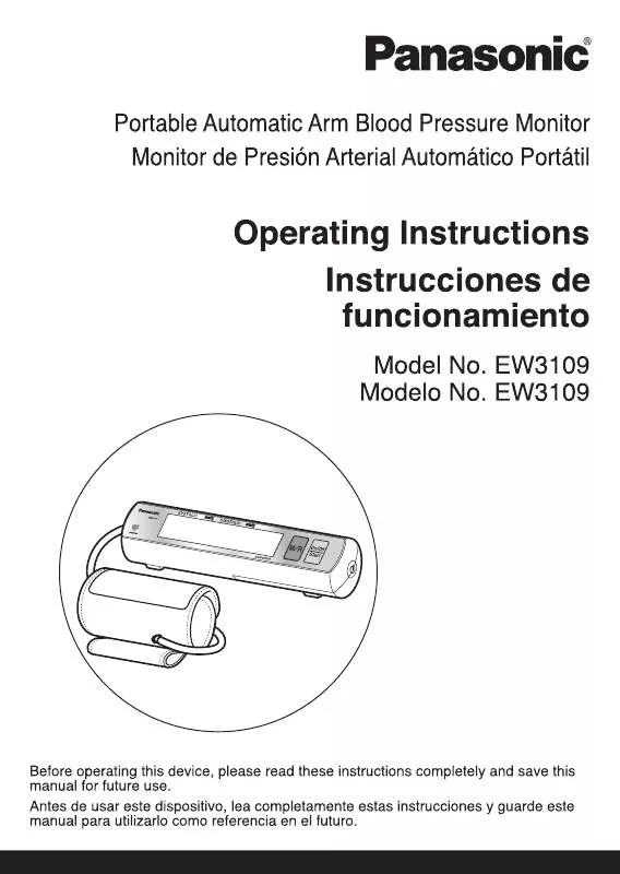 Mode d'emploi PANASONIC EW3109