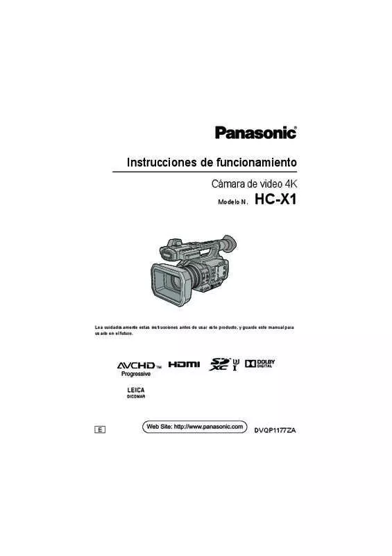 Mode d'emploi PANASONIC HC-X1E