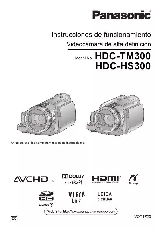 Mode d'emploi PANASONIC HDC-TM300