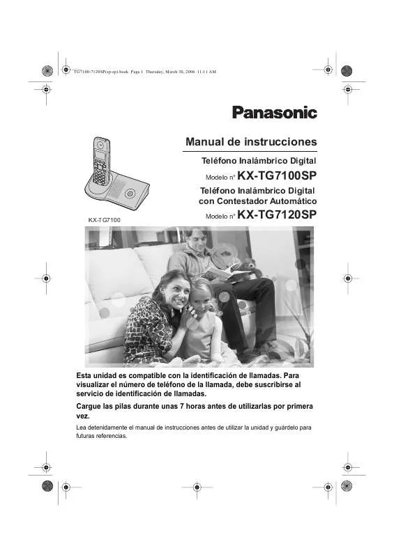 Mode d'emploi PANASONIC KX-TG7100SP