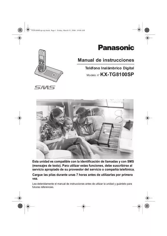 Mode d'emploi PANASONIC KX-TG8100SP