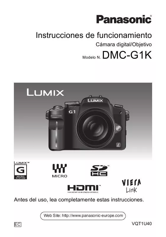 Mode d'emploi PANASONIC LUMIX DMC-G1W