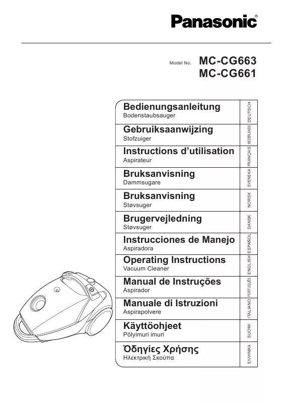 Mode d'emploi PANASONIC MC-CG661