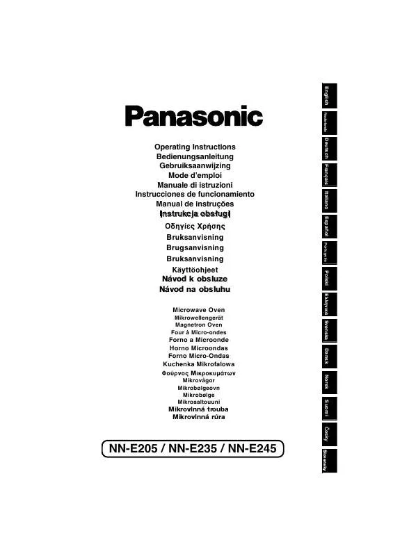 Mode d'emploi PANASONIC NN-E205WBEPG