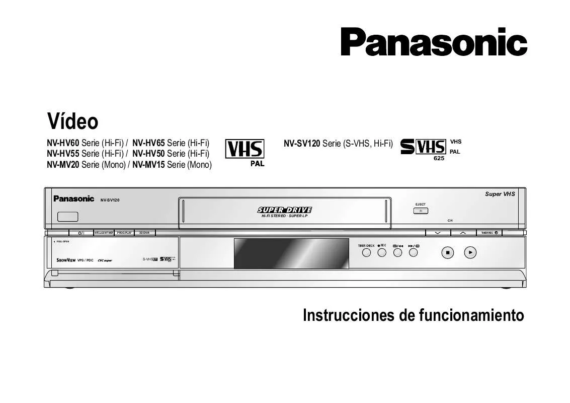 Mode d'emploi PANASONIC NV-MV15