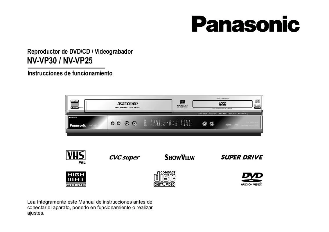 Mode d'emploi PANASONIC NV-VP25