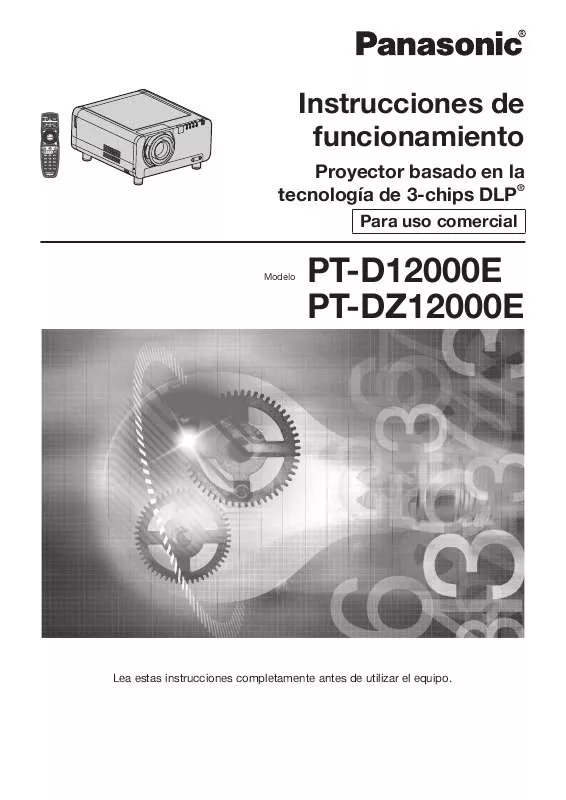 Mode d'emploi PANASONIC PT-D12000E