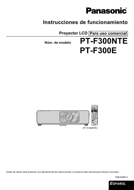 Mode d'emploi PANASONIC PT-F300E