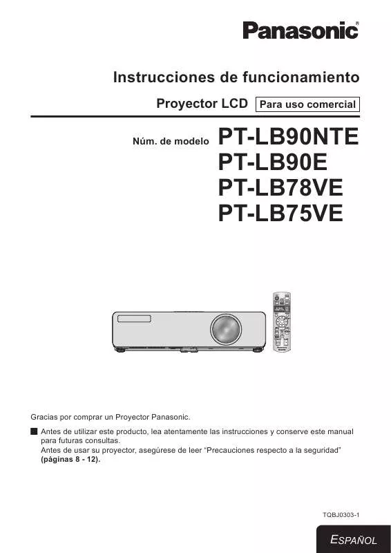 Mode d'emploi PANASONIC PT-LB78VE