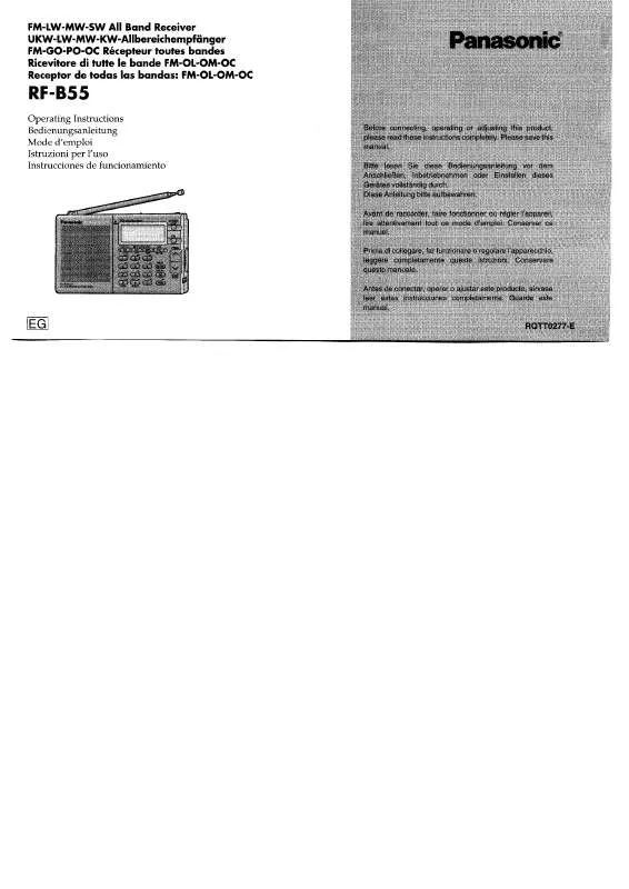 Mode d'emploi PANASONIC RF-B55